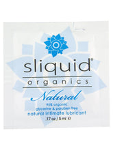 Sliquid Organics Natural Pillows Water Based Intimate Lubricant .17 Oz Water Based Lubes